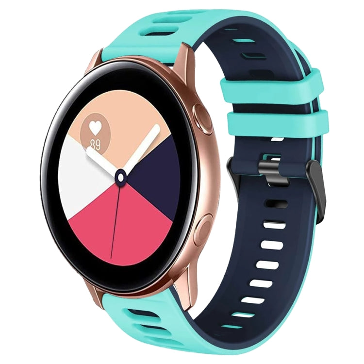 20mm Two-Color Silicone Watch Band, For Samsung Galaxy Watch Active 2