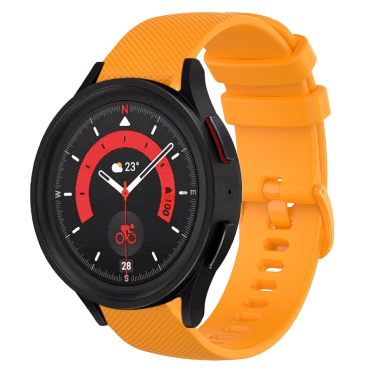 20mm Plaid Solid Color Silicone Watch Band, For Samsung Galaxy Watch5 40mm, For Samsung Galaxy Watch5 44mm