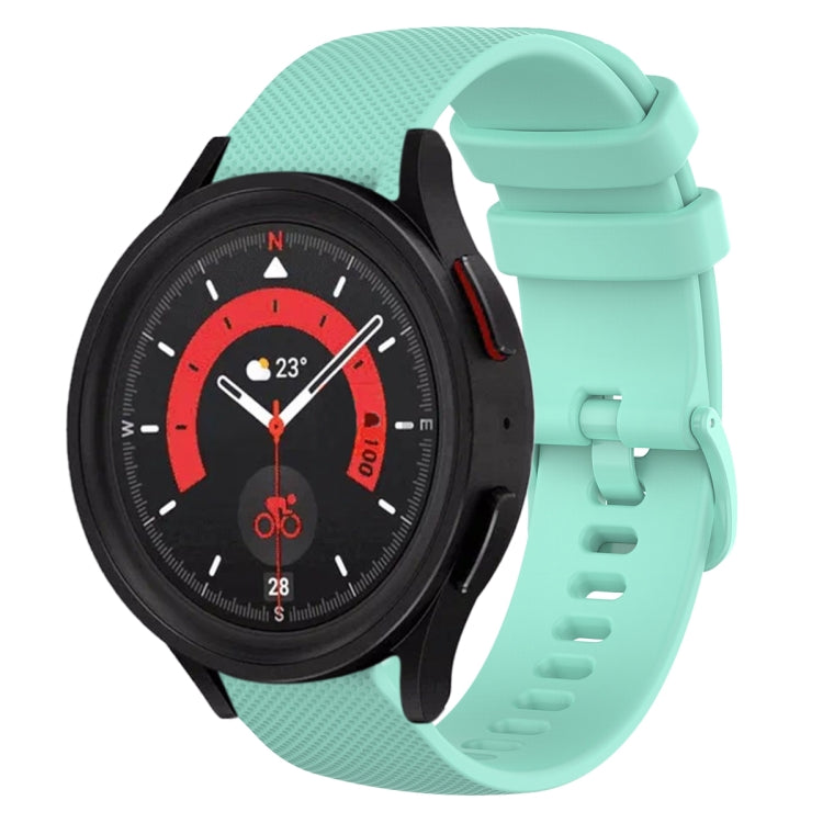 20mm Plaid Solid Color Silicone Watch Band, For Samsung Galaxy Watch5 40mm, For Samsung Galaxy Watch5 44mm
