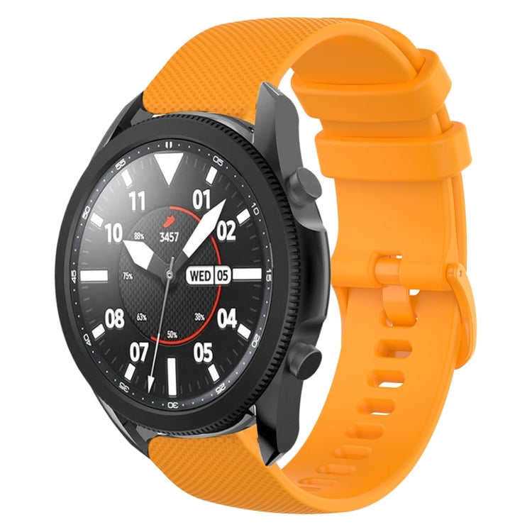 20mm Plaid Solid Color Silicone Watch Band, For Samsung Galaxy Watch5 Pro 45mm, For Samsung Galaxy Watch4 40mm