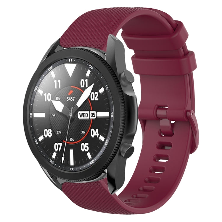 20mm Plaid Solid Color Silicone Watch Band, For Samsung Galaxy Watch5 Pro 45mm, For Samsung Galaxy Watch4 40mm