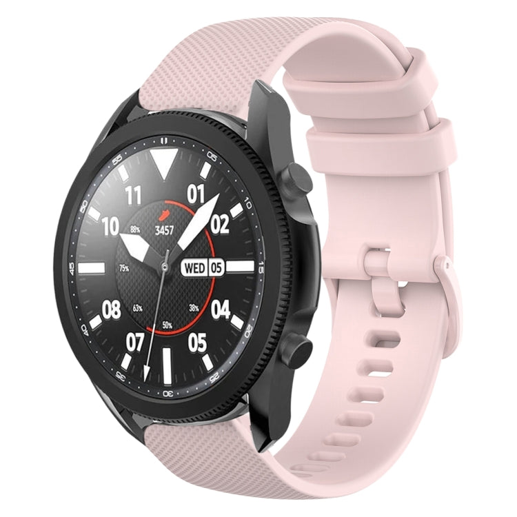 20mm Plaid Solid Color Silicone Watch Band, For Samsung Galaxy Watch5 Pro 45mm, For Samsung Galaxy Watch4 40mm