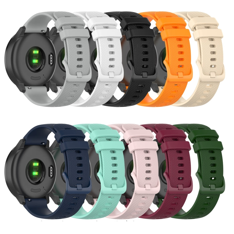20mm Plaid Solid Color Silicone Watch Band, For Samsung Galaxy Watch5 Pro 45mm, For Samsung Galaxy Watch4 40mm