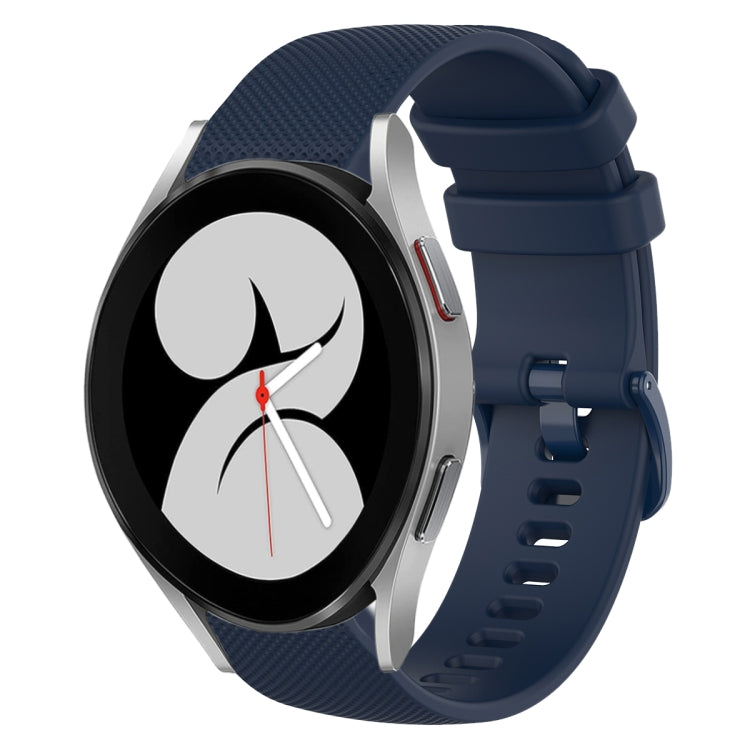 20mm Plaid Solid Color Silicone Watch Band, For Samsung Galaxy Watch5 Pro 45mm, For Samsung Galaxy Watch4 40mm