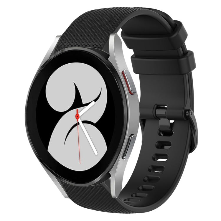 20mm Plaid Solid Color Silicone Watch Band, For Samsung Galaxy Watch5 Pro 45mm, For Samsung Galaxy Watch4 40mm