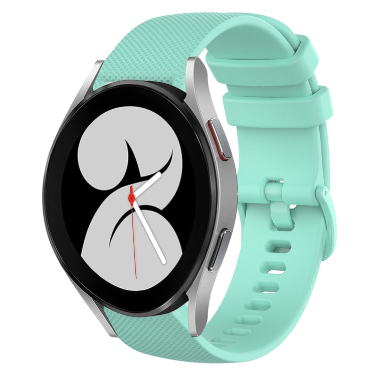 20mm Plaid Solid Color Silicone Watch Band, For Samsung Galaxy Watch5 Pro 45mm, For Samsung Galaxy Watch4 40mm