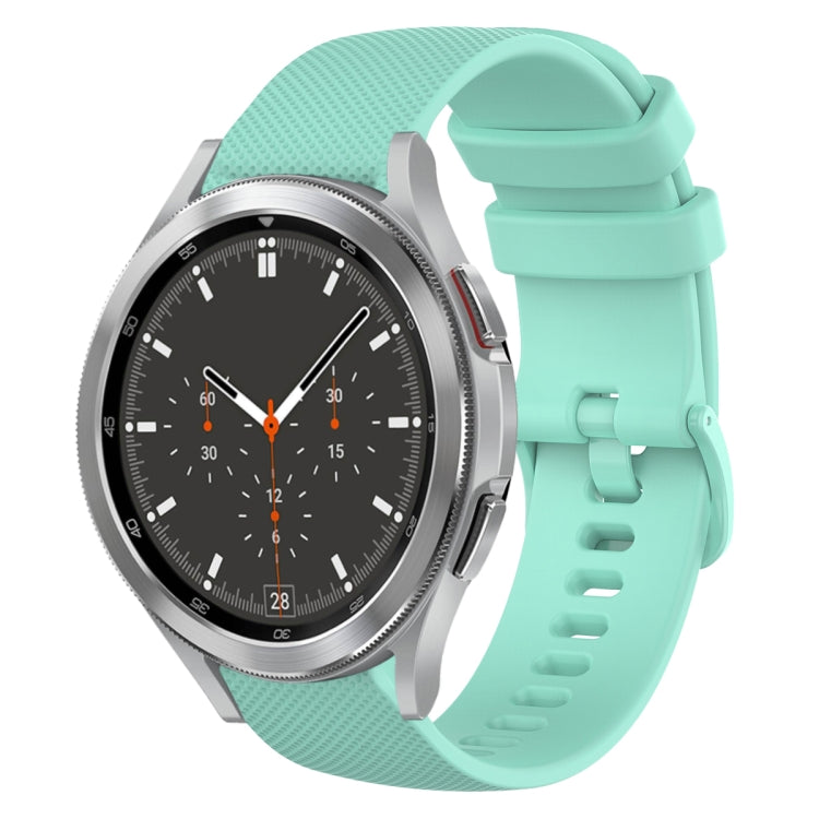20mm Plaid Solid Color Silicone Watch Band, For Samsung Galaxy Watch4 44mm, For Samsung Galaxy Watch4 Classic 46mm