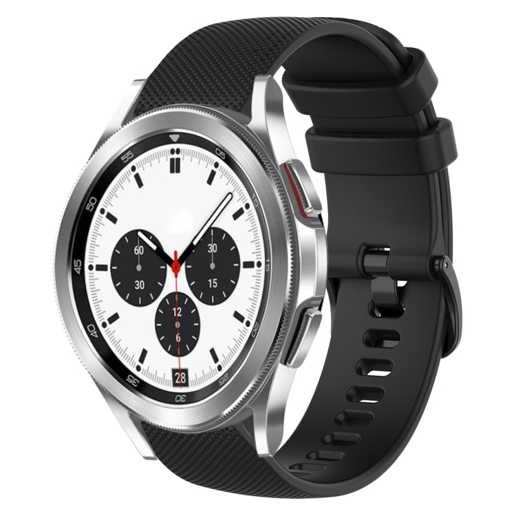 20mm Plaid Solid Color Silicone Watch Band, For Samsung Galaxy Watch4 Classic 42mm, For Samsung Galaxy Watch Active 2