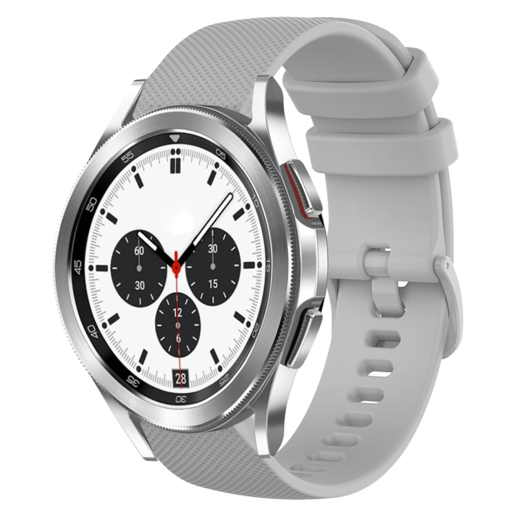 20mm Plaid Solid Color Silicone Watch Band, For Samsung Galaxy Watch4 Classic 42mm, For Samsung Galaxy Watch Active 2