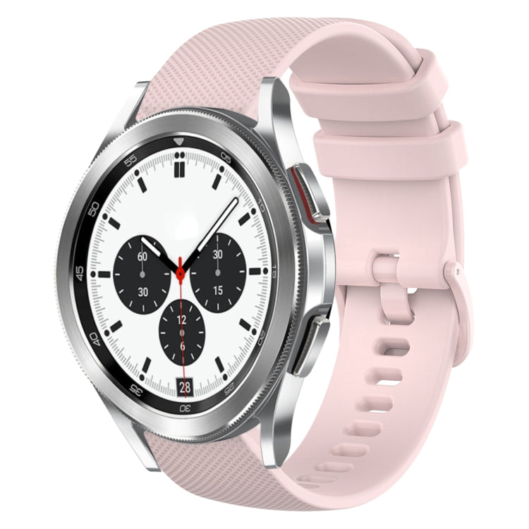 20mm Plaid Solid Color Silicone Watch Band, For Samsung Galaxy Watch4 Classic 42mm, For Samsung Galaxy Watch Active 2