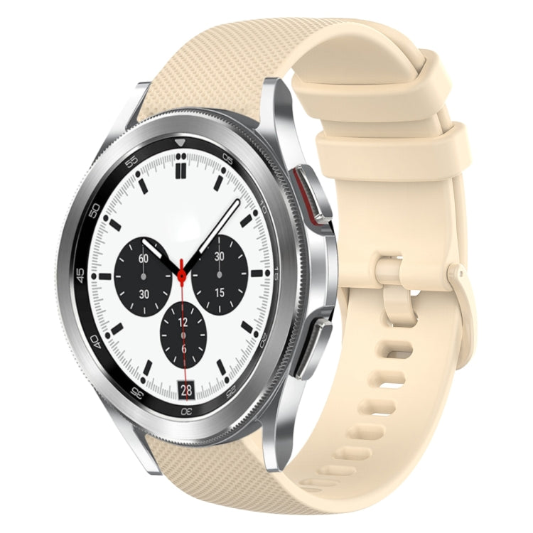 20mm Plaid Solid Color Silicone Watch Band, For Samsung Galaxy Watch4 Classic 42mm, For Samsung Galaxy Watch Active 2