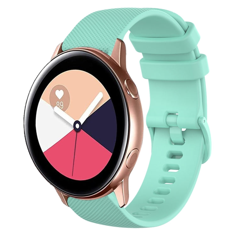 20mm Plaid Solid Color Silicone Watch Band, For Samsung Galaxy Watch4 Classic 42mm, For Samsung Galaxy Watch Active 2