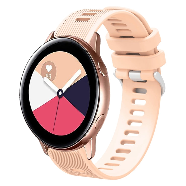 20mm Twill Solid Color Silicone Watch Band, For Samsung Galaxy Watch4 Classic 42mm, For Samsung Galaxy Watch Active 2