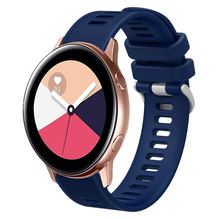 20mm Twill Solid Color Silicone Watch Band, For Samsung Galaxy Watch4 Classic 42mm, For Samsung Galaxy Watch Active 2