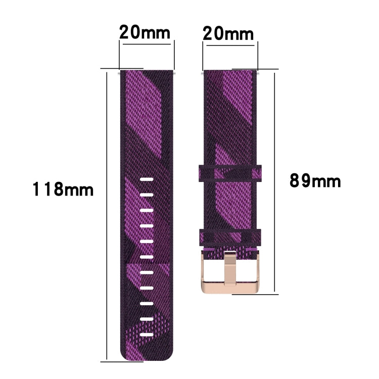 20mm Nylon Woven Watch Band, For Samsung Galaxy Watch5 40mm, For Samsung Galaxy Watch5 44mm, For Samsung Galaxy Watch5 Pro 45mm