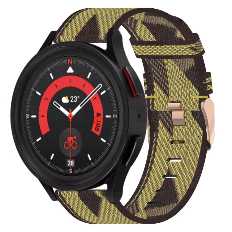 20mm Nylon Woven Watch Band, For Samsung Galaxy Watch5 40mm, For Samsung Galaxy Watch5 44mm, For Samsung Galaxy Watch5 Pro 45mm