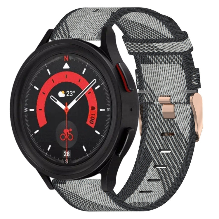 20mm Nylon Woven Watch Band, For Samsung Galaxy Watch5 40mm, For Samsung Galaxy Watch5 44mm, For Samsung Galaxy Watch5 Pro 45mm