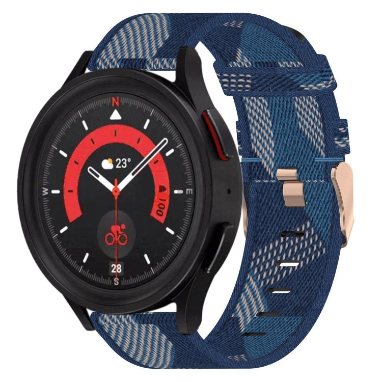 20mm Nylon Woven Watch Band, For Samsung Galaxy Watch5 40mm, For Samsung Galaxy Watch5 44mm, For Samsung Galaxy Watch5 Pro 45mm