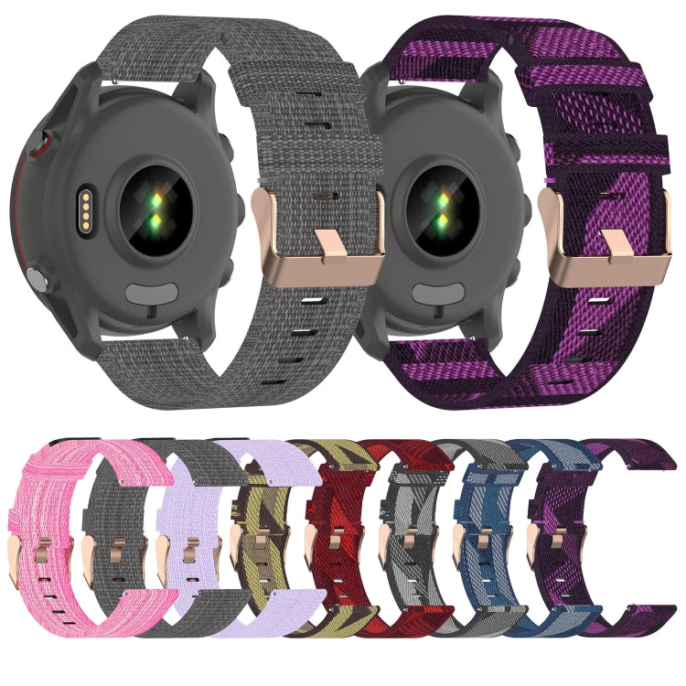 20mm Nylon Woven Watch Band, For Samsung Galaxy Watch4 40mm, For Samsung Galaxy Watch4 44mm, For Samsung Galaxy Watch4 Classic 46mm