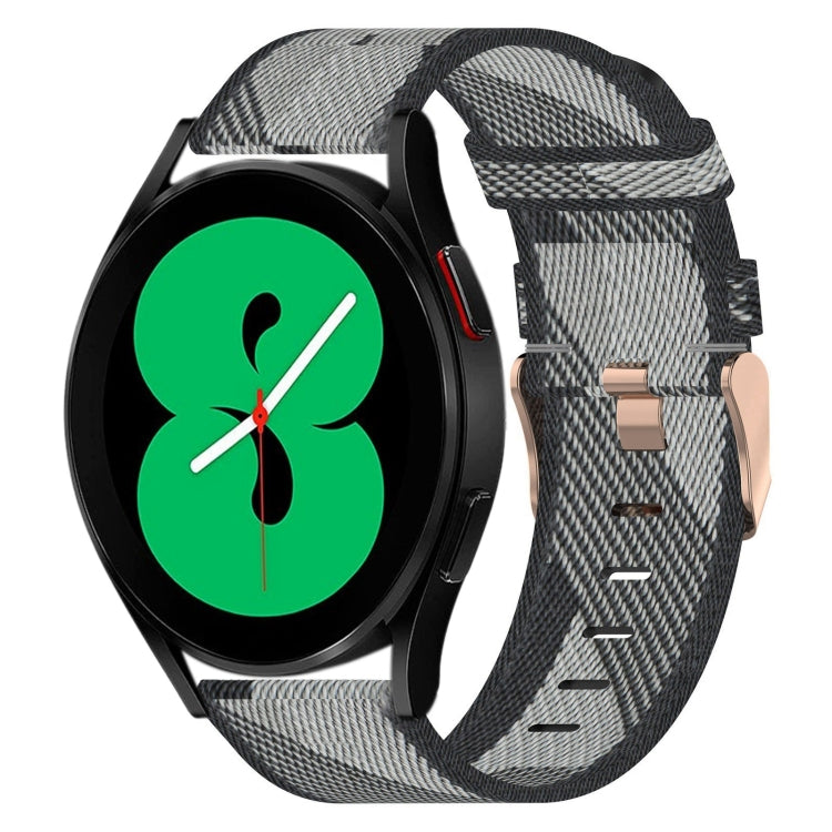 20mm Nylon Woven Watch Band, For Samsung Galaxy Watch4 40mm, For Samsung Galaxy Watch4 44mm, For Samsung Galaxy Watch4 Classic 46mm