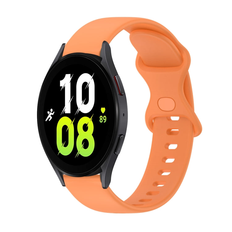 20mm Butterfly Buckle Solid Color Silicone Watch Band, For Samsung Galaxy Watch5 40mm, For Samsung Galaxy Watch5 44mm