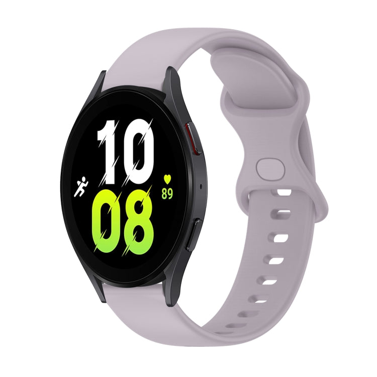 20mm Butterfly Buckle Solid Color Silicone Watch Band, For Samsung Galaxy Watch5 40mm, For Samsung Galaxy Watch5 44mm