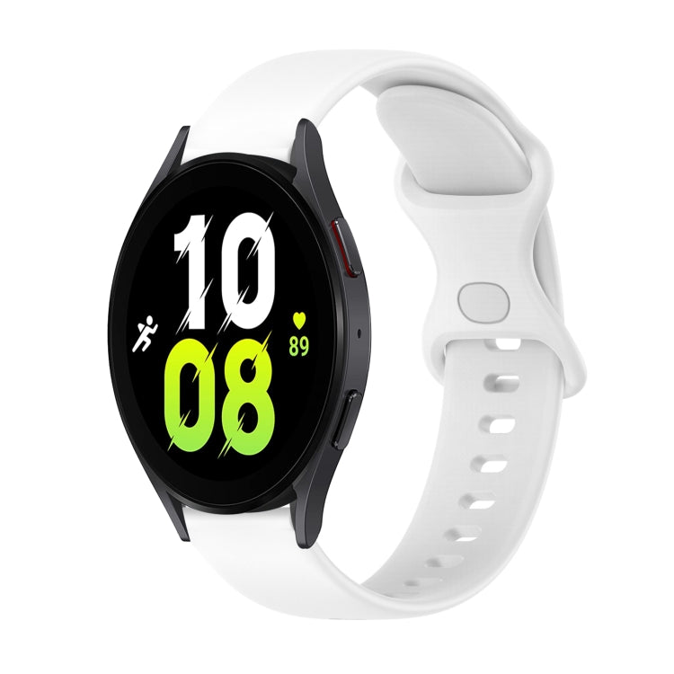 20mm Butterfly Buckle Solid Color Silicone Watch Band, For Samsung Galaxy Watch5 40mm, For Samsung Galaxy Watch5 44mm
