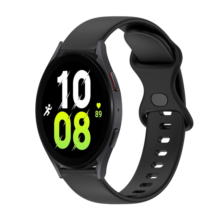 20mm Butterfly Buckle Solid Color Silicone Watch Band, For Samsung Galaxy Watch5 40mm, For Samsung Galaxy Watch5 44mm