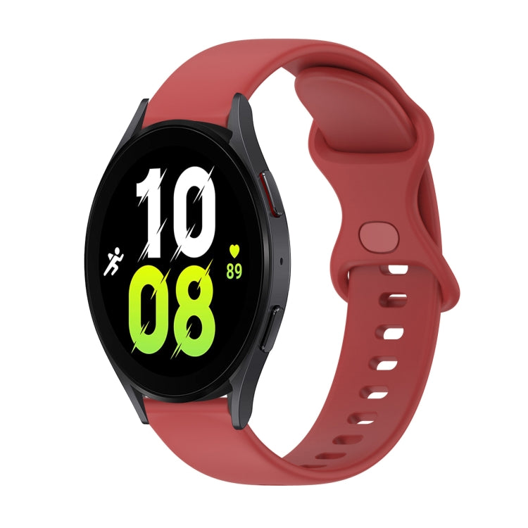 20mm Butterfly Buckle Solid Color Silicone Watch Band, For Samsung Galaxy Watch5 40mm, For Samsung Galaxy Watch5 44mm