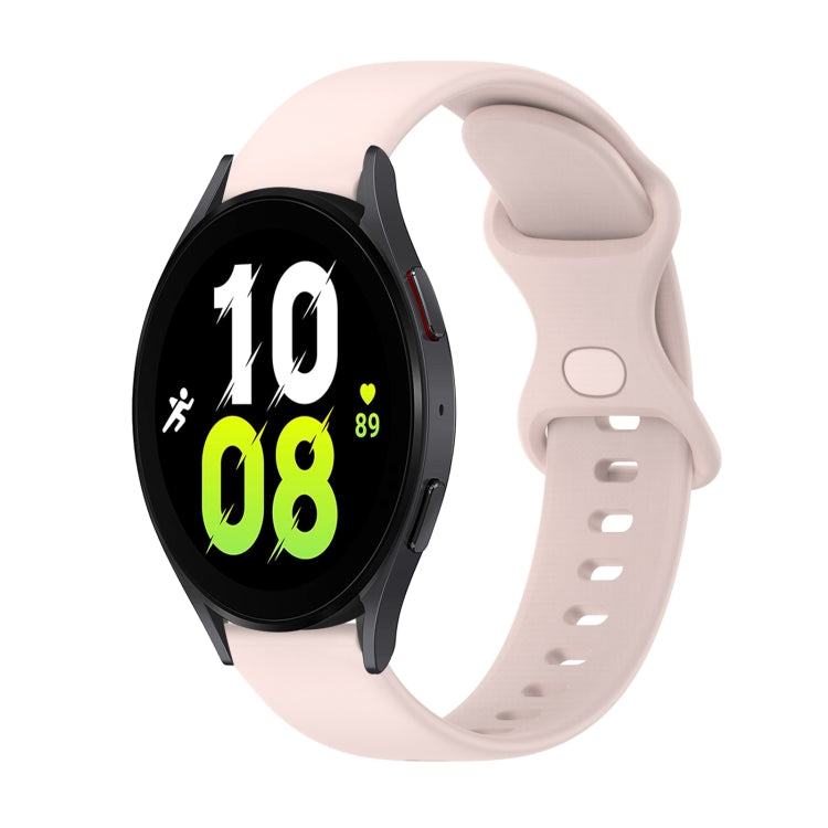20mm Butterfly Buckle Solid Color Silicone Watch Band, For Samsung Galaxy Watch5 40mm, For Samsung Galaxy Watch5 44mm
