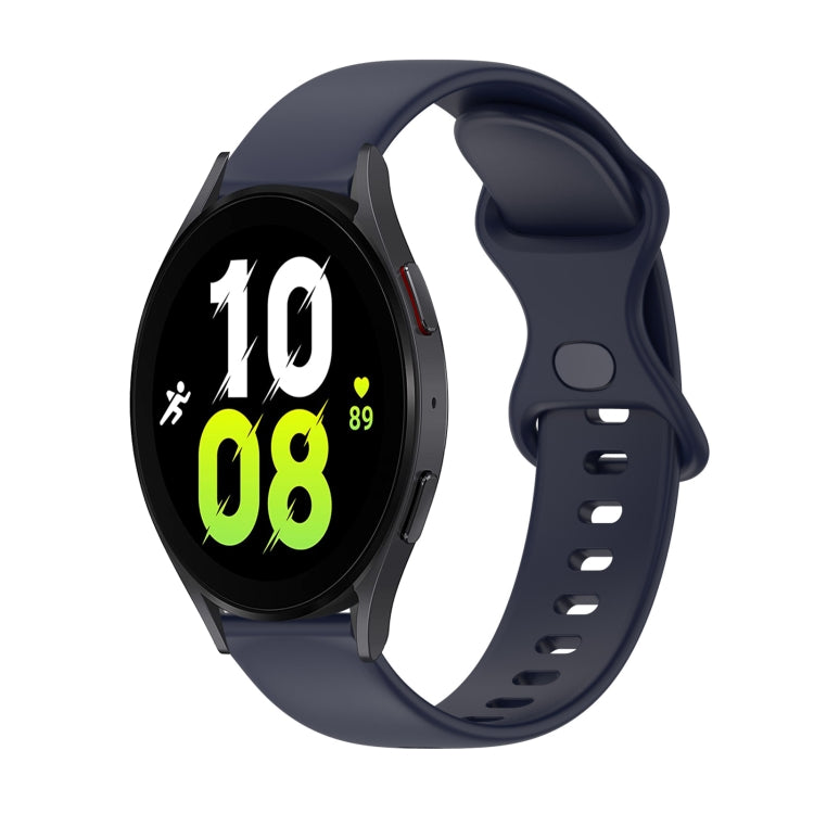 20mm Butterfly Buckle Solid Color Silicone Watch Band, For Samsung Galaxy Watch5 40mm, For Samsung Galaxy Watch5 44mm