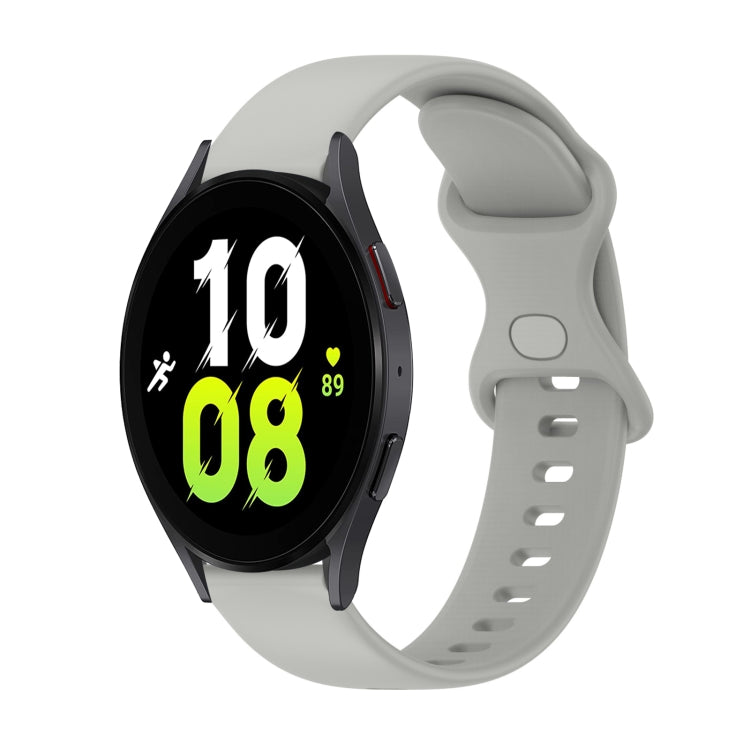 20mm Butterfly Buckle Solid Color Silicone Watch Band, For Samsung Galaxy Watch5 40mm, For Samsung Galaxy Watch5 44mm