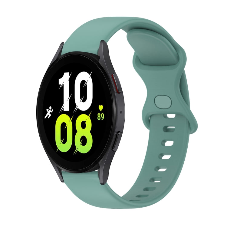 20mm Butterfly Buckle Solid Color Silicone Watch Band, For Samsung Galaxy Watch5 40mm, For Samsung Galaxy Watch5 44mm