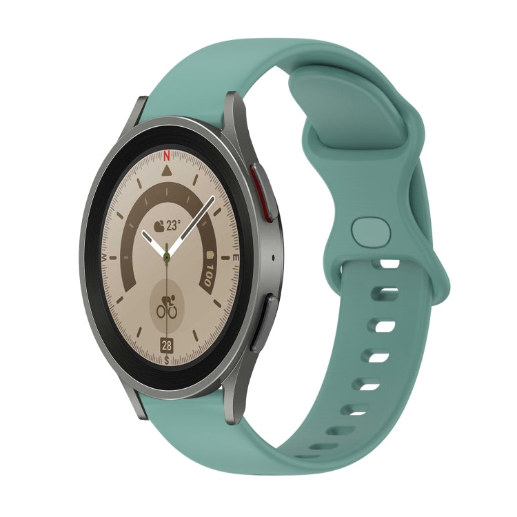 20mm Butterfly Buckle Solid Color Silicone Watch Band, For Samsung Galaxy Watch5 Pro 45mm, For Samsung Galaxy Watch4 40mm