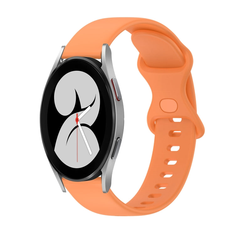 20mm Butterfly Buckle Solid Color Silicone Watch Band, For Samsung Galaxy Watch5 Pro 45mm, For Samsung Galaxy Watch4 40mm