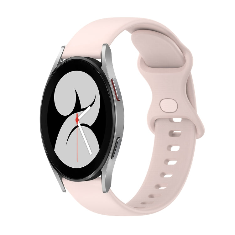 20mm Butterfly Buckle Solid Color Silicone Watch Band, For Samsung Galaxy Watch5 Pro 45mm, For Samsung Galaxy Watch4 40mm
