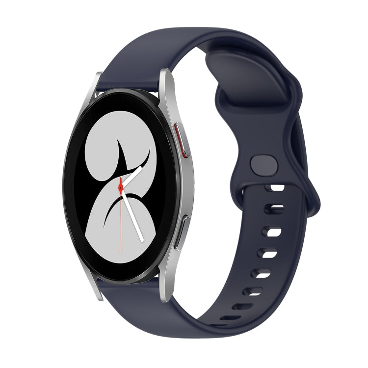 20mm Butterfly Buckle Solid Color Silicone Watch Band, For Samsung Galaxy Watch5 Pro 45mm, For Samsung Galaxy Watch4 40mm