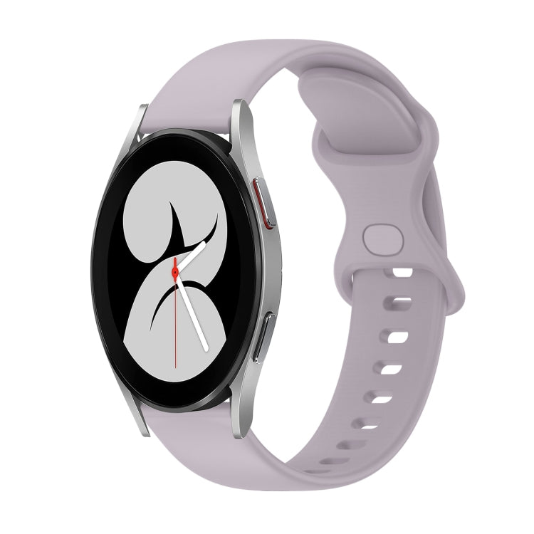20mm Butterfly Buckle Solid Color Silicone Watch Band, For Samsung Galaxy Watch5 Pro 45mm, For Samsung Galaxy Watch4 40mm