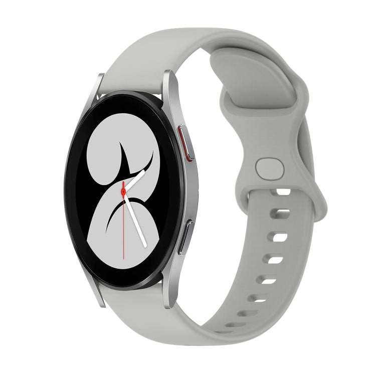 20mm Butterfly Buckle Solid Color Silicone Watch Band, For Samsung Galaxy Watch5 Pro 45mm, For Samsung Galaxy Watch4 40mm