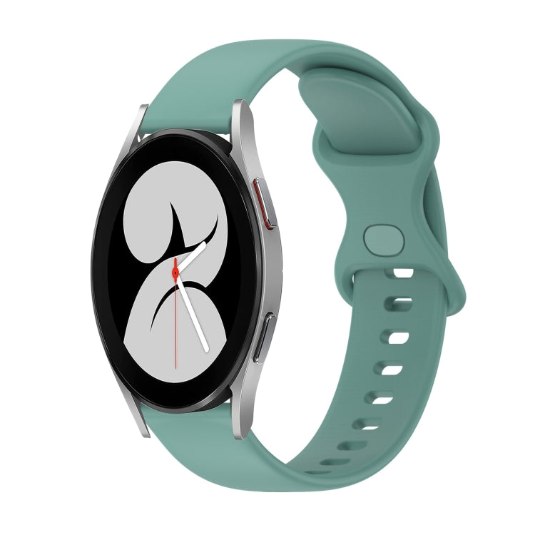 20mm Butterfly Buckle Solid Color Silicone Watch Band, For Samsung Galaxy Watch5 Pro 45mm, For Samsung Galaxy Watch4 40mm