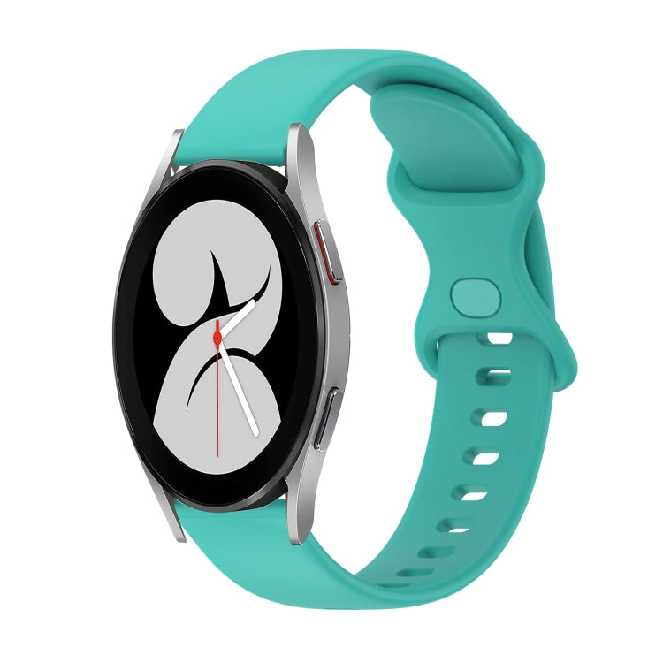 20mm Butterfly Buckle Solid Color Silicone Watch Band, For Samsung Galaxy Watch5 Pro 45mm, For Samsung Galaxy Watch4 40mm