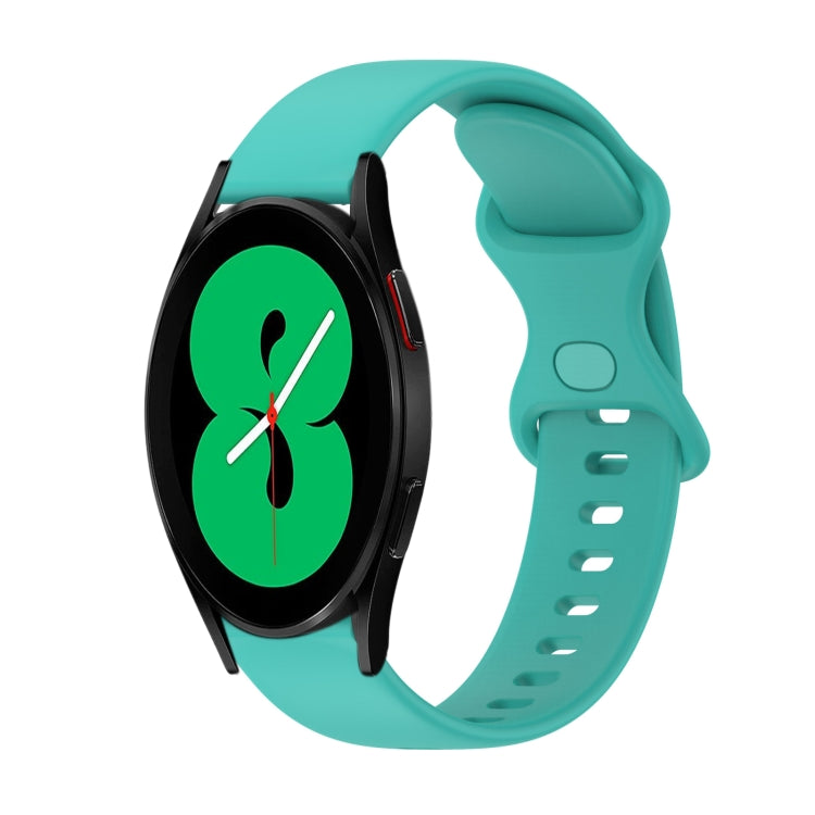 20mm Butterfly Buckle Solid Color Silicone Watch Band, For Samsung Galaxy Watch4 44mm, For Samsung Galaxy Watch4 Classic 46mm