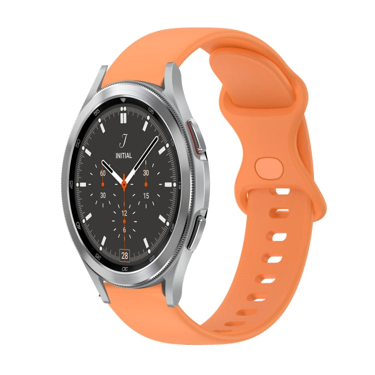 20mm Butterfly Buckle Solid Color Silicone Watch Band, For Samsung Galaxy Watch4 44mm, For Samsung Galaxy Watch4 Classic 46mm