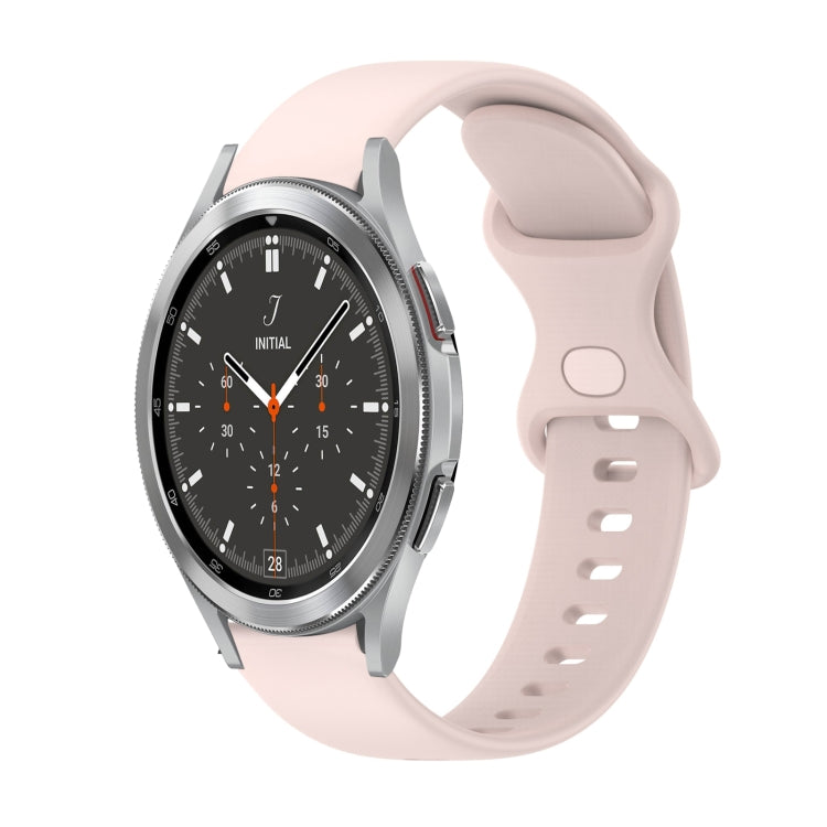 20mm Butterfly Buckle Solid Color Silicone Watch Band, For Samsung Galaxy Watch4 44mm, For Samsung Galaxy Watch4 Classic 46mm