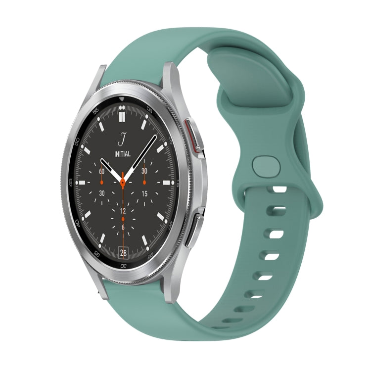 20mm Butterfly Buckle Solid Color Silicone Watch Band, For Samsung Galaxy Watch4 44mm, For Samsung Galaxy Watch4 Classic 46mm