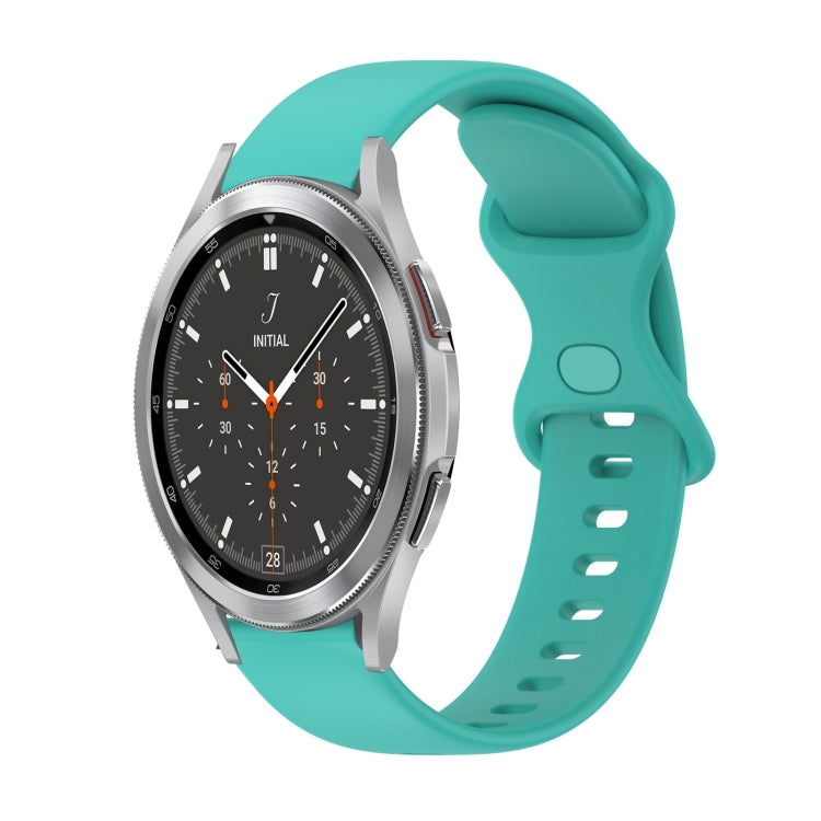 20mm Butterfly Buckle Solid Color Silicone Watch Band, For Samsung Galaxy Watch4 44mm, For Samsung Galaxy Watch4 Classic 46mm