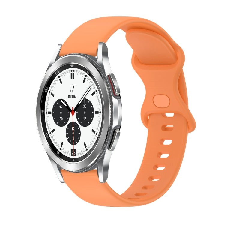 20mm Butterfly Buckle Solid Color Silicone Watch Band, For Samsung Galaxy Watch4 Classic 42mm, For Samsung Galaxy Watch Active 2