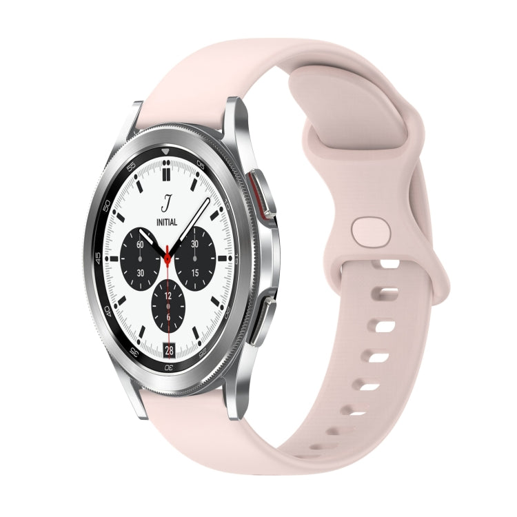 20mm Butterfly Buckle Solid Color Silicone Watch Band, For Samsung Galaxy Watch4 Classic 42mm, For Samsung Galaxy Watch Active 2