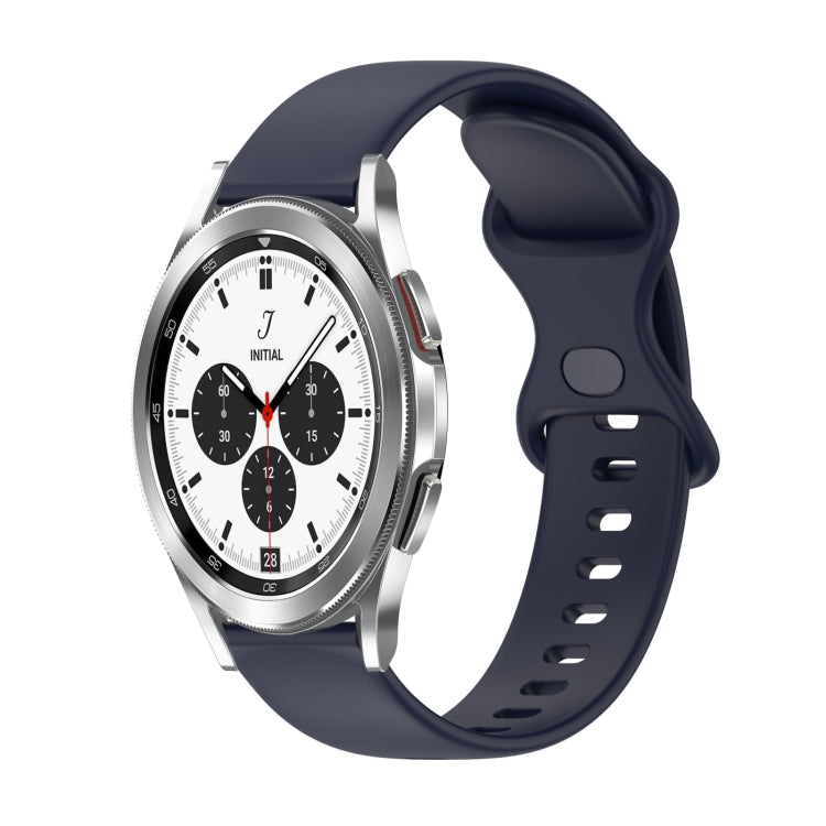 20mm Butterfly Buckle Solid Color Silicone Watch Band, For Samsung Galaxy Watch4 Classic 42mm, For Samsung Galaxy Watch Active 2