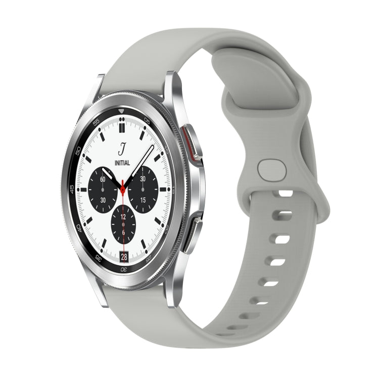 20mm Butterfly Buckle Solid Color Silicone Watch Band, For Samsung Galaxy Watch4 Classic 42mm, For Samsung Galaxy Watch Active 2